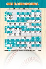 Magnetic Business Card Real Estate Baseball Schedules  |Realtor Tools